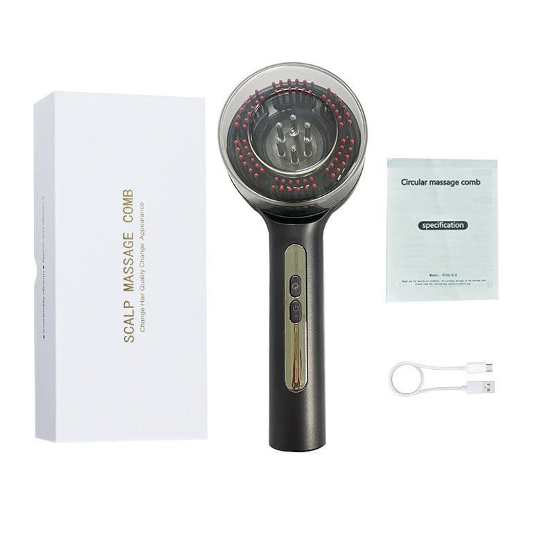 Rubbing Hair Comb Scalp Electric Massage Comb Red Light Anti-density Hair