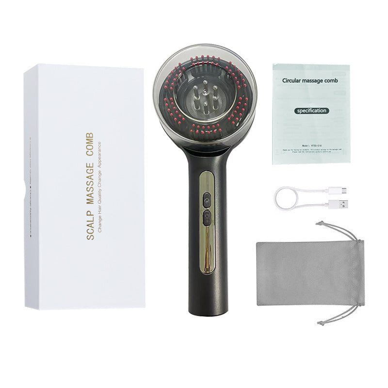 Rubbing Hair Comb Scalp Electric Massage Comb Red Light Anti-density Hair